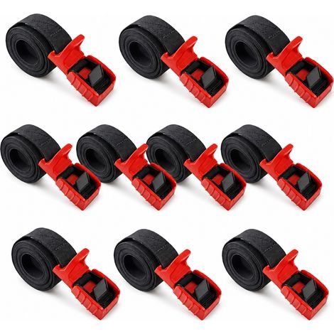10 x Spanngurt Zurrgurt Klemmschloss mit Gummischutzkappe1 tlg 2 m x 2,5 cm 500 kg (1/5)