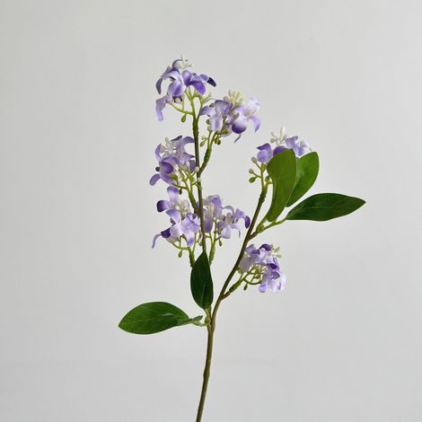 Hochwertige künstliche Goldlack-Blumen – 3 Zweige dekorative lila Fliederblüten für Innenraum, Wohnzimmer, Hochzeit, Events und Bühnenbild