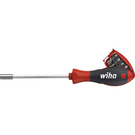 Wiha Giravite con portainserti a magazzino, magnetico A taglio, Phillips con 8 inserti, 1/4" (32903)