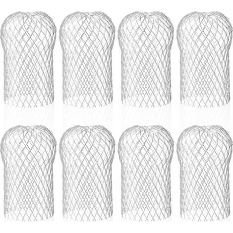 Pair Lot de 8 Crapaudine de Gouttière en Aluminium, Filtres de Gouttière Flexible et Durable pour Maison Avant-toit Tuyau de Descente contre les Feuilles