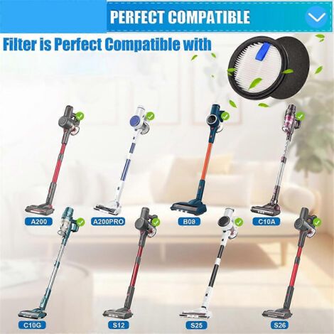 NALOOKAMIC Filtre de rechange pour aspirateur vertical Afoddon A200Pro A200, compatible avec les aspirateurs sans fil Orfeld séries B08/C10A/C10G. (1/4)