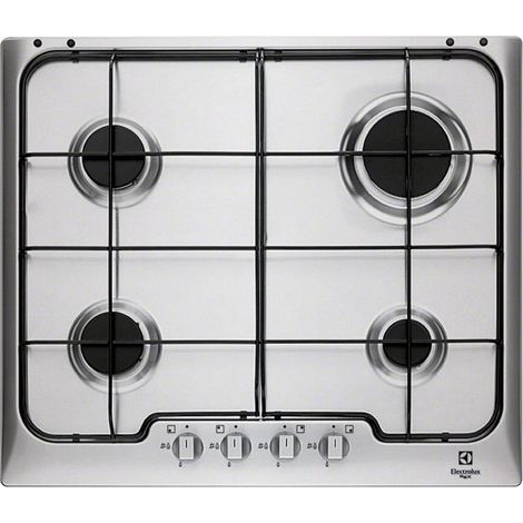 Table de cuisson Electrolux PX640XV Argent, Acier inoxydable Encastrable Gaz 4 brûleurs