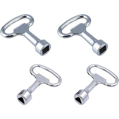 4 clés triangulaires en métal pour armoire utilitaire, armoire de distribution de clés, boîtier de compteur électrique (G) (1/5)