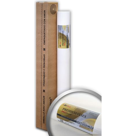 Paintable lining paper 150 g Profhome PremiumVlies 399-155 professional smooth non woven wall liner white 1 roll 269 sq ft (25 sqm)