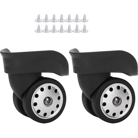 2024A Paire A88 Roues multi-trous noires pour valises universelles - Accessoires de plein air