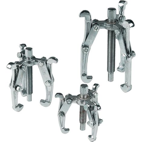 Silverline – Jeu de 3 extracteurs d'engrenages 75/100/150 mm – Réversibles pour prise intérieure/extérieure – Pour moyeux de roue (1/7)