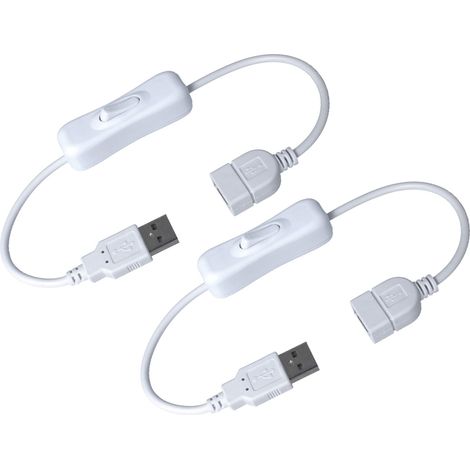 2 PZ Cavo USB con Interruttore On Off a Bilanciere per Lampada LED Ventilatore Strisce LED (1/3)