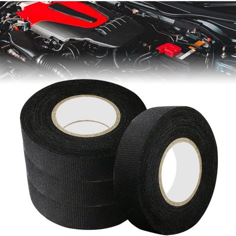 Gaine Electrique Automobile en Flanelle Ruban Chiffon de Voiture Antifriction Antisalissure Scotch Tissu Réduction de Bruit Antidérapant pour Voiture Moto Fil électrique(18mm15m) (1/5)