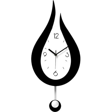 Pendules Murales Silencieuses Gouttelettes d'eau Swing Horloge Murale Design Moderne Style Nordique Salon Horloges Murales Mode Creative Chambre Horloge Murale(2452cm) (1/5)