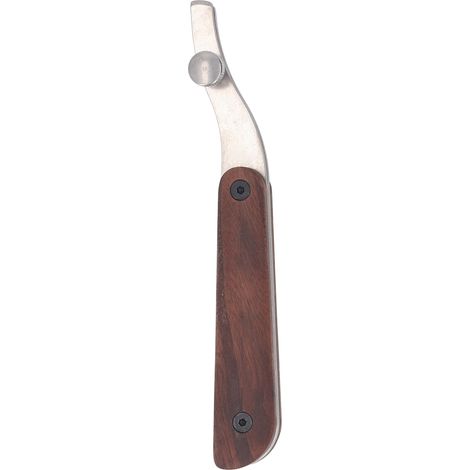 Creaser le cuir en acier inoxydable 304, manche en bois, bord, presse artisanale manuelle, outil de découpe (1/5)