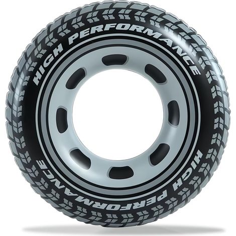 91/114cm Bouée Piscine Gonflable Enfant Adulte,Anneau de Natation Gonflable Pneumatique de Voiture Géante Noire,Bouée de Natation,PVC Rubber Ring Bouée Piscine Pour Les Fêtes D'été Sur La Plage Piscin (1/5)