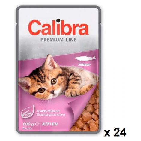 Calibra Cat Kitten Waster Salmon 24x100gr Box