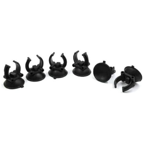 6pcs Support à ventouse pour aquarium, dimensions 20mm x 25mm x 35mm, fixation stable pour tuyaux ou accessoires aquatiques