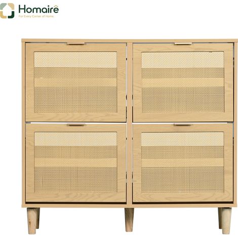 Colonnes de rangement en tissu chêne 100 x 25 x 90 cm HOMAIRE (1/5)