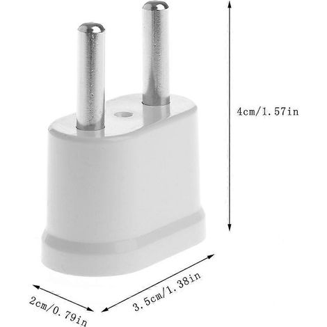 US-Steckeradapter mit 2 flachen Stiften auf EU-Stecker, 2-poliger Rundsteckdosen-Konverter, Reiseadapter