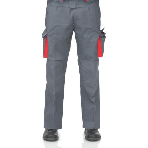PANTALONE TERGAL CARGO GRIGIO/ROSSO - T56