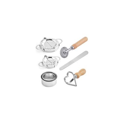 Machine a Ravioli,8 Pièces Moule a Ravioli Ensemble en Acier Inoxydable, Boulettes, Biscuits, Outil de Gaufrage de PâTisserie, Pour Thanksgiving, NoëL, FêTe Des MèRes, FêTe Du Printemps (1/5)