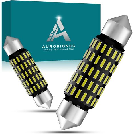 C5W LED Bulb 39 mm Canbus Error Proof Car LED Bulb 12 V 24 V, Registration Plate and Ceiling Light, 3014 SMD 350LM Non-Polarity, White (1/5)