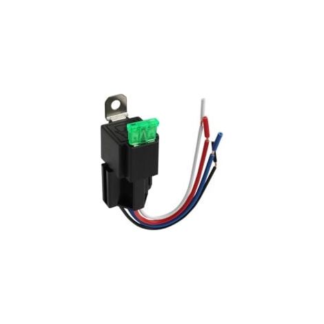 Relais automobile 12 V, fusible à lame SPST 4 broches, avec fil robuste de calibre 12 AWG pour voitures, camions et bateaux (1/5)
