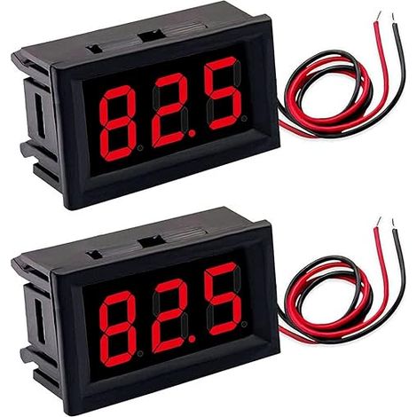 2pcs AC 70-500V Voltmeter Digital LED Display Voltage Meter 220V Voltage Gauge Mini Voltage Tester 380V 2 Wire (1/5)