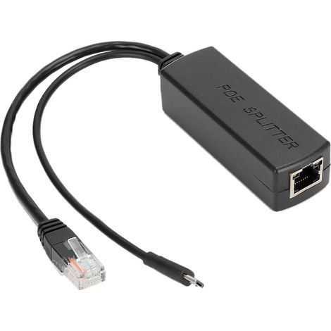 DC48V auf DC5V PoE Ethernet Splitter-Adapter, Injektormodul, USB-Anschluss (1/5)