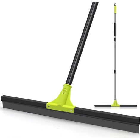 1 Balai Raclette, Tête Large 60 cm, Manche Télescopique 158 cm, Angle 45°, Caoutchouc Durable, Terrasse Salle de Bain Garage (1/5)