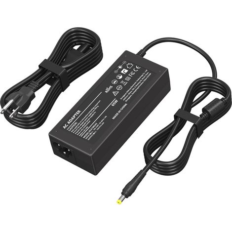 Bloc d'alimentation Chargeur 19V 65W pour écran LCD Acer S201HL S202HL S220HQL S230HL S240HL G226HQL G236HL H226HQL H236HL SA230, Aspire E15 N15Q1 Q2 E5 R3 Chargeur pour Ordinateur Portable (1/5)