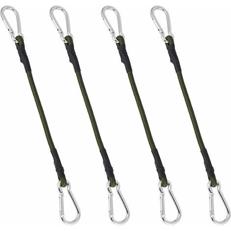 Set mit 4 robusten 30 cm langen Gummiseilen für Camping, Gepäck und Reisen (1/5)
