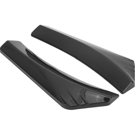 Lot de 2 protections d'angle anti-rayures pour pare-chocs de voiture, noir brillant, diffuseur et séparateur, universelles. (1/5)