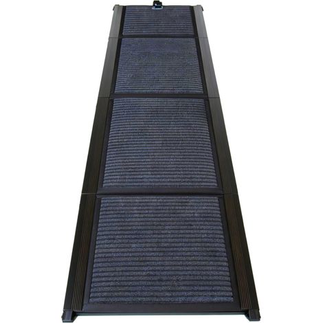 Rampe pliable pour chien, 180 cm, portable, idéale pour grands chiens, surface antidérapante en moquette – compatible SUV, voiture et camion, charge max 110 kg (1/5)