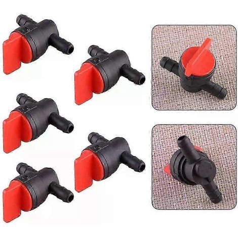 Universeller Ein/Aus-Wasserhahn für Autovergaser (5er-Pack) mit Anschluss für Kraftstoffschlauch und Roller-/Motorradhahn. (1/5)