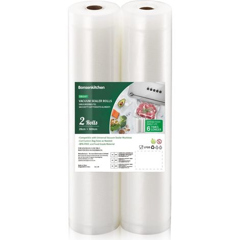 Rouleaux de sacs sous vide 28 x 500 cm, 2 rouleaux, sans BPA, (1/5)