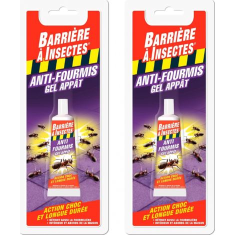 Barrière à Insectes Anti-Fourmis Gel Appât, Action Choc et Longue Durée, Lot de