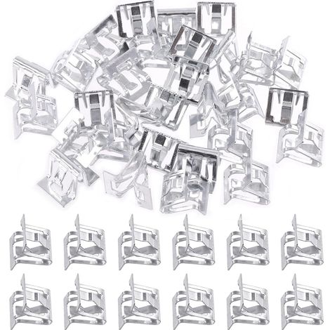 30pcs 11mm Car U Clip Decorative Metal Plate Spring Clip Universal Decorative Molded Clip Kit for Body Fastening for Dashboard Interior Compatible with (1/5)