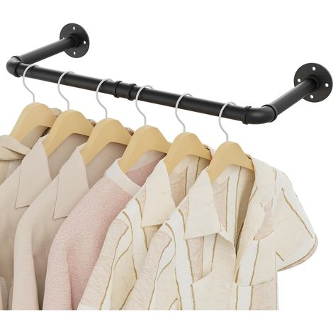 Tringle murale pour vêtements (49 cm), barre de dressing industrielle, robuste et facile à monter pour gagner de l’espace (1/5)