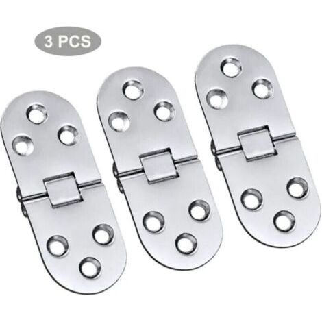 BUNTHAUS 3 PCS Alliage Charnires De Table Acier Inoxydable Charnires Porte Pliant Rabat Charnires Table Charnires Pliante Charnieres Alliage Flip Charnires Pour Tiroir Table Bureau Machine Coudre Arge (1/5)
