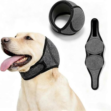 Protection antibruit pour chiens cache-oreilles apaisants réglables protection contre orages pour toilettage taille moyenne (1/5)