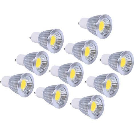 Spot Led GU10 - 5 W - Blanc Frais - Technologie COB - Pour Éclairage Intérior Domicile Bureau - Lot De 10 (1/2)