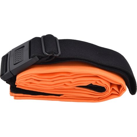 Masque de protection réutilisable lavable, sans bride d'oreille, multifonctionnel, couleur orange (1/5)