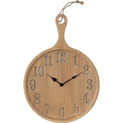 Horloge murale en bois naturel esprit planche - Naturel (1/3)