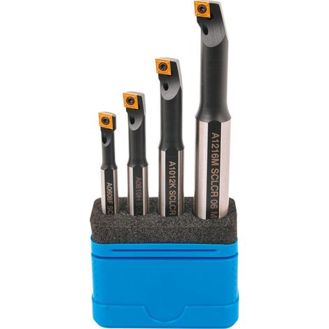 ELMAG Bohrstangen-Set mit Innenkühlung 4-tlg.Mod. SCLCR 95° inkl. Wendeplatten DM (6-8-10-12mm) (1/2)