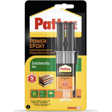 PATTEX POWER EPOXY SALDATUTTO MIX SIRINGA  28 G Q.TA 6