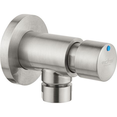 Série INOX robinet d'urinoir mural temporisé avec commande par bouton-poussoir - Idral