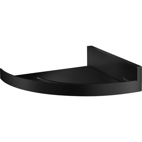 Smedbo SIDELINE - Eckregal. Schwarz. 210 x 210 mm. Wandplatte Höhe 47 mm. DB5011 (1/4)
