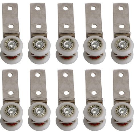 Lot de 10 poulies en métal avec roulement pour conduits coudés 2,5" x 0,75" (1/5)