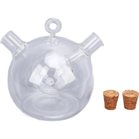 Distributeur d'huile d'olive et de vinaigre 2 en 1, récipient de bouteille de Cruet à Double bec verseur en verre pour le Style de cuisine. (1/5)