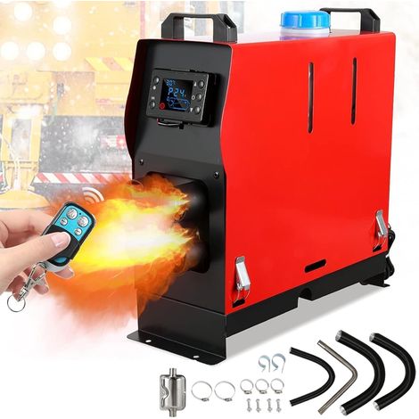 TolleTour Calefactor diésel de aire  8 kW  12 V  LCD y mando a distancia  vertical  depósito 5 L  todo en uno  para autocaravana, furgón, camión y taller (1/5)