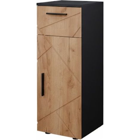 Meuble de rangement de salle de bain Irma, Chêne de force doré, 30 x 81 cm, Vicco