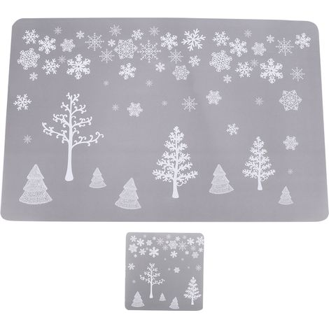 Lot de 12 dessous de tasse imprimés pour Noël, servant également de dessous de verre ou de napperon pour théière. Décoration de table (1/5)