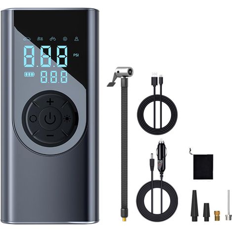 Gonfleur de pneu portable 150 psi, pompes à air efficaces pour voiture, vélo, moto et ballons de sport